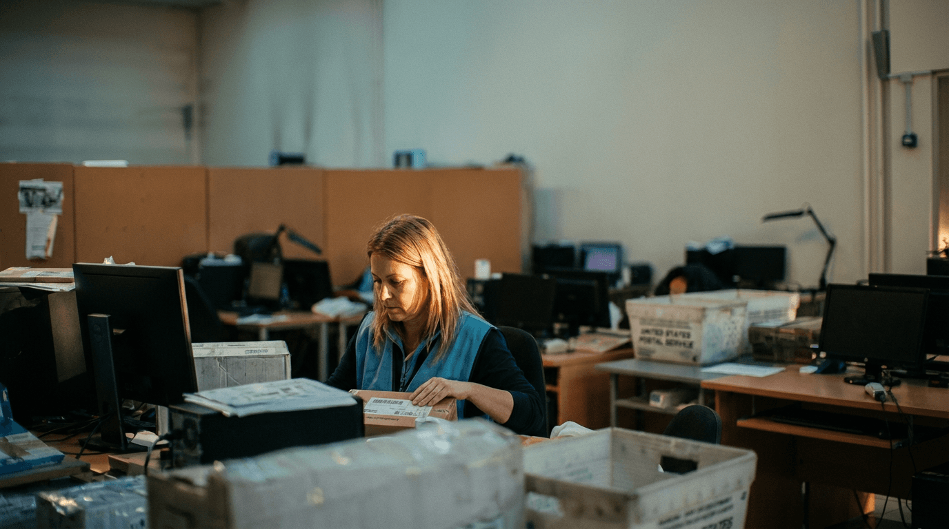 Latvian post indoor postoffice administration